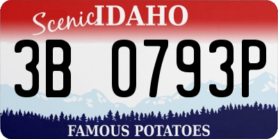 ID license plate 3B0793P