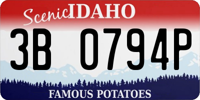 ID license plate 3B0794P