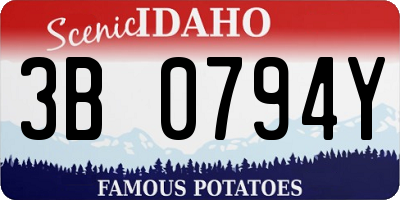 ID license plate 3B0794Y