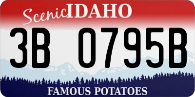 ID license plate 3B0795B
