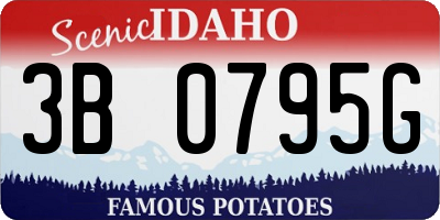 ID license plate 3B0795G