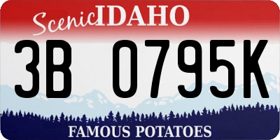 ID license plate 3B0795K