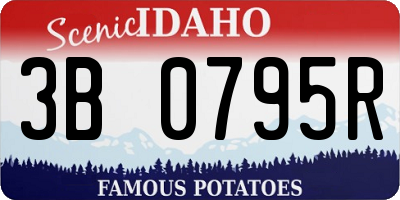 ID license plate 3B0795R