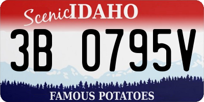 ID license plate 3B0795V