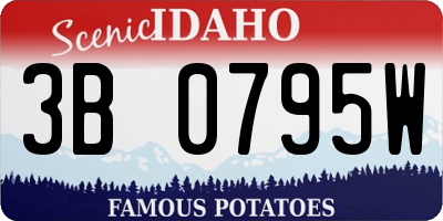 ID license plate 3B0795W