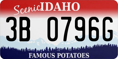 ID license plate 3B0796G