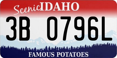 ID license plate 3B0796L