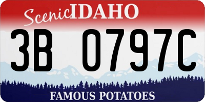 ID license plate 3B0797C