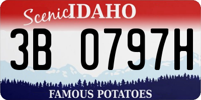 ID license plate 3B0797H