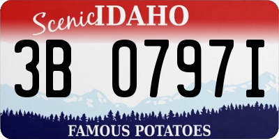 ID license plate 3B0797I