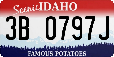 ID license plate 3B0797J