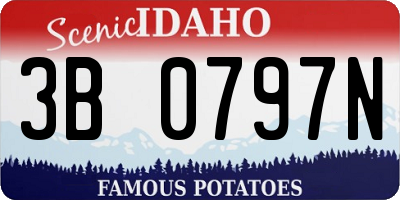 ID license plate 3B0797N