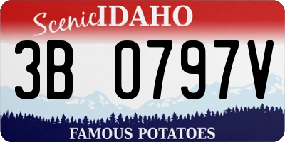 ID license plate 3B0797V