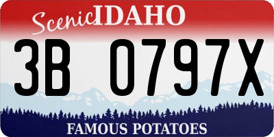 ID license plate 3B0797X