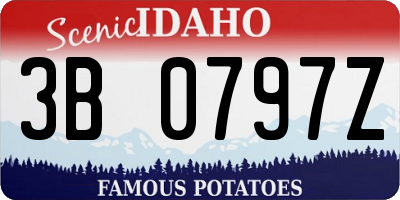 ID license plate 3B0797Z