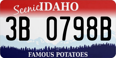 ID license plate 3B0798B