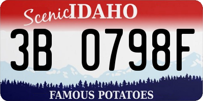 ID license plate 3B0798F