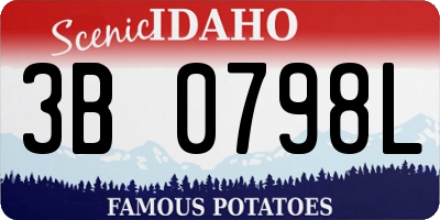 ID license plate 3B0798L