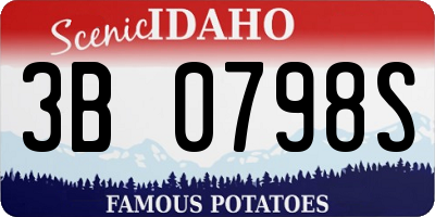 ID license plate 3B0798S