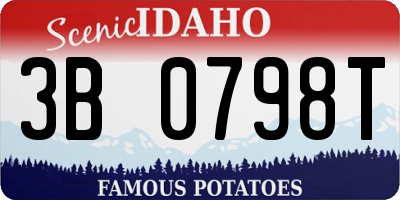 ID license plate 3B0798T