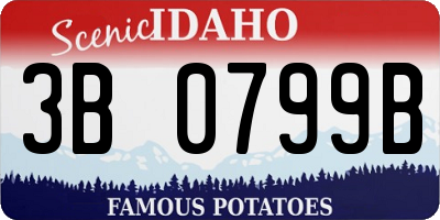 ID license plate 3B0799B