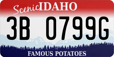 ID license plate 3B0799G