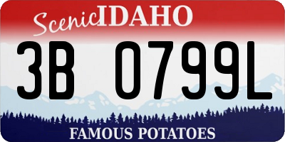 ID license plate 3B0799L