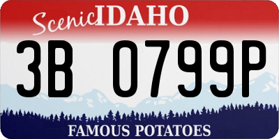 ID license plate 3B0799P