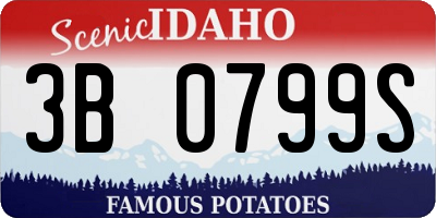 ID license plate 3B0799S