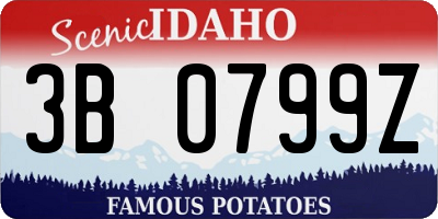 ID license plate 3B0799Z