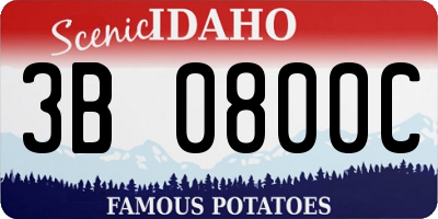 ID license plate 3B0800C