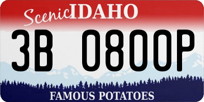 ID license plate 3B0800P