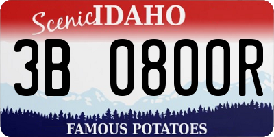 ID license plate 3B0800R