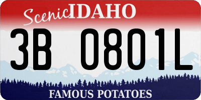 ID license plate 3B0801L