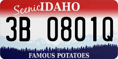 ID license plate 3B0801Q
