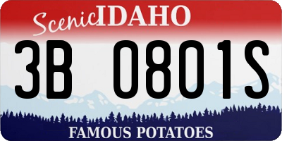 ID license plate 3B0801S