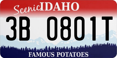 ID license plate 3B0801T