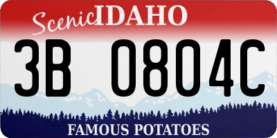 ID license plate 3B0804C