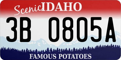 ID license plate 3B0805A
