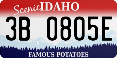 ID license plate 3B0805E