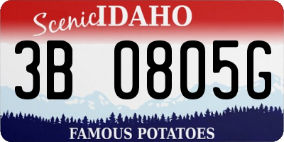 ID license plate 3B0805G