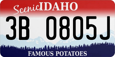 ID license plate 3B0805J