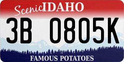 ID license plate 3B0805K