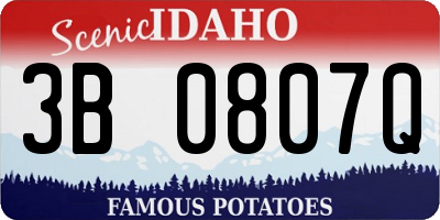 ID license plate 3B0807Q