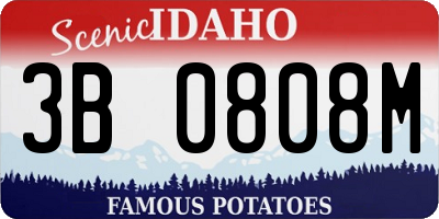 ID license plate 3B0808M