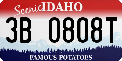 ID license plate 3B0808T
