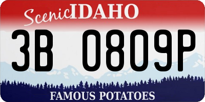ID license plate 3B0809P