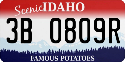 ID license plate 3B0809R