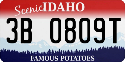 ID license plate 3B0809T