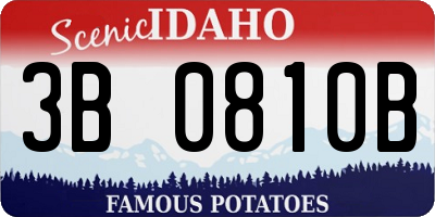 ID license plate 3B0810B